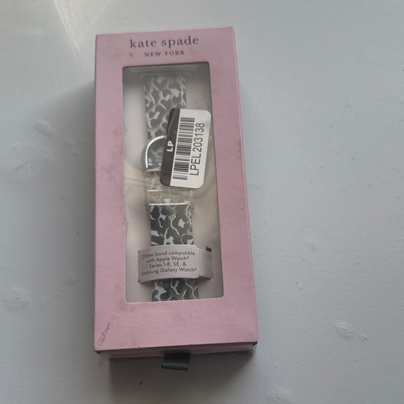 Kate Spade Gray and White Patterned Watch Band - Picture 1 of 3